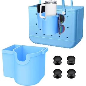 3 in 1 Phone Holder for Bogg Bag, Cup Holder for Stanley Cup, Sunglasses Holder for Bogg Bag Accessories, Organise Your Bag More Efficiently (A-pink)