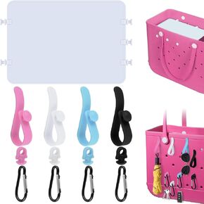 صينية مقسمة من ERKOON لحقيبة Bogg، مجموعة خطافات مكونة من 4 قطع وإكسسوارات حامل سلسلة مفاتيح ساحرة متوافقة مع حقائب Bogg الأصلية الكبيرة جدًا تساعد في تنظيم حقيبتك وتقسيم المساحة in Kuwait