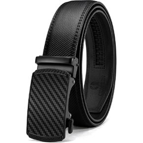 CHAOREN Leather Ratchet Belt for men 1 3/8" for Dress Pants - Micro Adjustable Belt Fit Everywhere