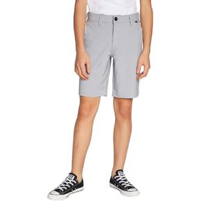 Hurley Boys' Dri-FIT Walk Shorts, Light Gray, X-Small (5/6)