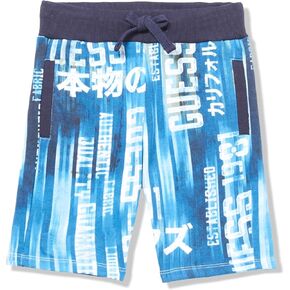 GUESS Boys' Organic Cotton French Terry All Over Print Shorts