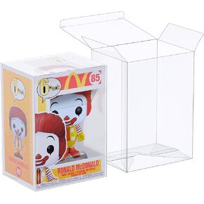 6 Pack Pop Protector Case Compatible with Funko - 4" Inch Pop Vinyl Collectible Figures, Crystal Clear Heavy Duty Display Stackable Box, Scratch Resistant Pop Figure Case