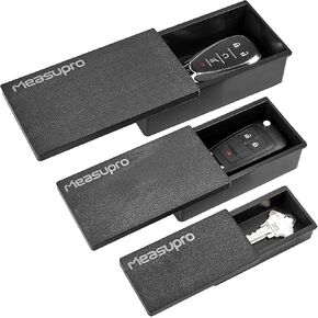 Magnetic Key Holder for Car - 3PK - 3 Sizes - Small, Medium, Large - Car Key Hider - Strong Magnets - Rugged Black Plastic Cases