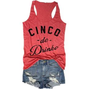 Cinco De Mayo Tank Tops - Women Fiesta Party Vest Mexican T Shirts Summer Sleeveless Casual Vest Tops