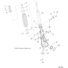 Polaris Ranger Spring 58-165#, Black, Genuine OEM Part 7045561-458, Qty 1