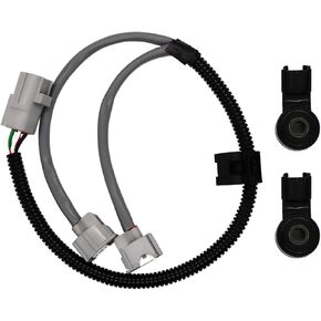 2Pcs Knock Sensor with Harness Wire Compatible with Camry Highlander Sienna Solara ES330 RX330 RX400H