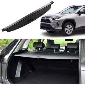 Cargo Cover for 2024 Toyota RAV4 2019 2020 2021 2022 2023 Accessories Rear Trunk Cover Trunk Security Cover Shielding Shade Car Accessory
