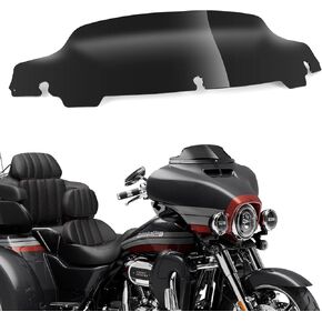 5 inch Motorcycle Windshield Windscreen Wind Splitter Windshield Compatible with Harley Davidson Touring Electra Glide Street Glide 2014-2023 (5" Black)