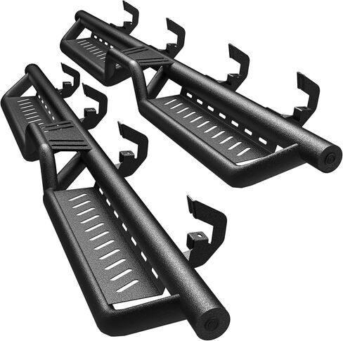 YITAMOTOR Running Boards 6 inches OE Style Aluminum Side Steps, Nerf Bars, Compatible with 2007-2018 Chevy Silverado/GMC Sierra 1500 & 2007-2019 2500HD/3500HD Crew Cab (Gas Engine ONLY), Black in Kuwait