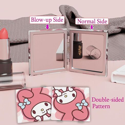 Cute Anime Storage Bag Cartoon Stuff for Girls Women, Large Capacity Waterproof PU Makeup Cosmetic Toiletry Bag Accessories with Mirror,Bracelet,Keychain,Stickers Back to School Supplies in Saudi Arabia