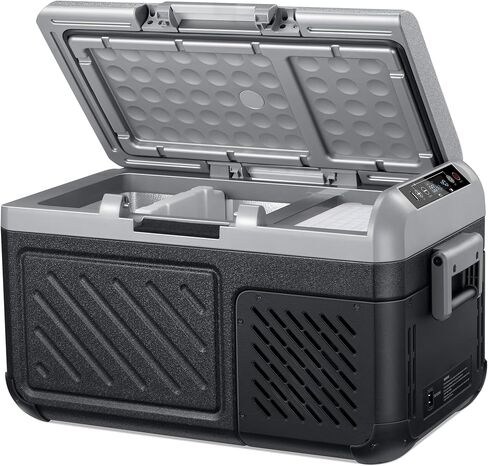 ثلاجة سيارة AstroAI ثنائية المنطقة 12 فولت، تحكم منفصل، فريزر محمول 20 كوارت (18 لتر) ثلاجة تخييم مع باب قابل للعكس في اتجاهين للسيارة، عربة سكن متنقلة، شاحنة، شاحنة صغيرة، قارب للتخييم، السفر، صيد الأسماك في الهواء الطلق in Kuwait