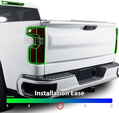 غطاء مجموعة ألوان المصابيح الأمامية الكاملة من BOGAR TECH DESIGNS متوافق مع Chevy Silverado 2022-2024، دخان داكن in Kuwait