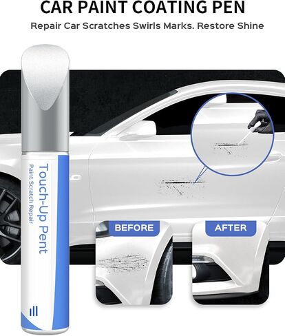 طلاء YZ/Z1/M6887 Oxford White Touch Up متوافق مع Ford Exact Match-Chips and Nicks Touch Up in Kuwait