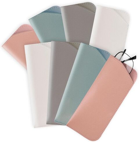 Soft Glasses Cases, Portable Leather Glasses Bag anti-scratch Eyeglass Case Reading Eyeglasses Case for Women Men in Saudi Arabia
