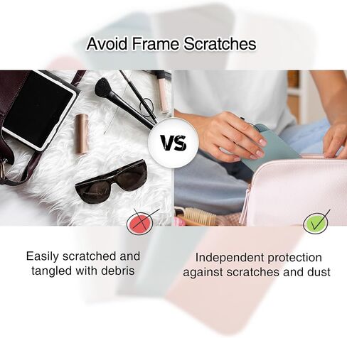 Soft Glasses Cases, Portable Leather Glasses Bag anti-scratch Eyeglass Case Reading Eyeglasses Case for Women Men in Saudi Arabia