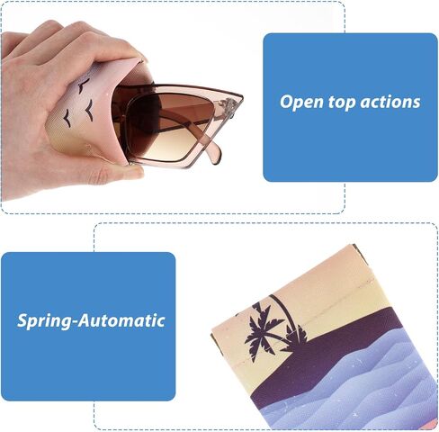 3 PCS Squeeze Leather Glasses Case, Portable Sunglass Pouch Eyeglass Case Soft Sunglasses Organizer for Men Women in Saudi Arabia