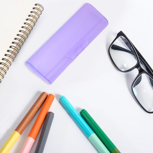 yueton 4PCS Frosted Colored Transparent Glasses Box Presbyopia Glasses Case Sunglass Box Plastic Eyeglass Case for Storage Glasses in Saudi Arabia