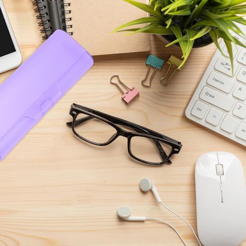 yueton 4PCS Frosted Colored Transparent Glasses Box Presbyopia Glasses Case Sunglass Box Plastic Eyeglass Case for Storage Glasses in Saudi Arabia