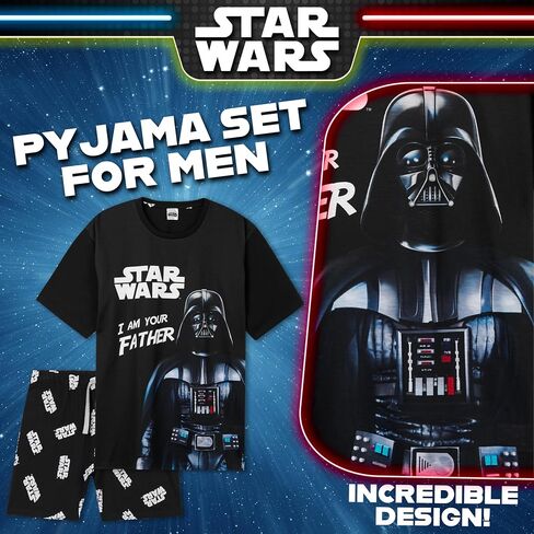 Disney Star Wars Mens Short Pyjamas Set, Dad Loungewear in Saudi Arabia