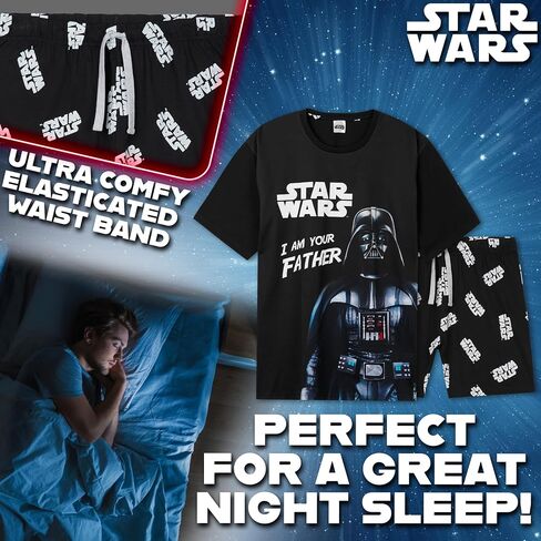 Disney Star Wars Mens Short Pyjamas Set, Dad Loungewear in Saudi Arabia