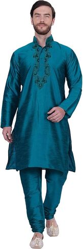 Maple Clothing Men's Art Silk Indian Kurta Set Wedding Wear Clothing in Saudi Arabia