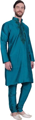 Maple Clothing Men's Art Silk Indian Kurta Set Wedding Wear Clothing in Saudi Arabia