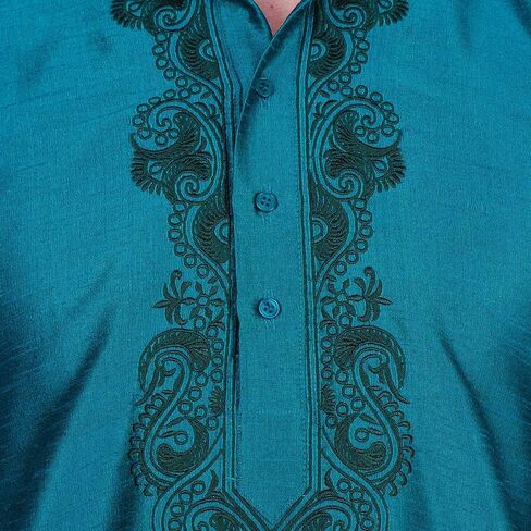 Maple Clothing Men's Art Silk Indian Kurta Set Wedding Wear Clothing in Saudi Arabia