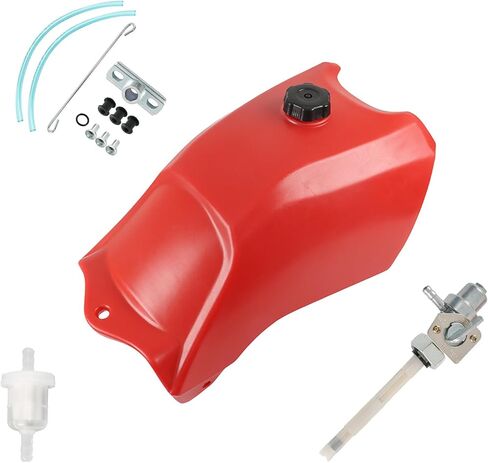Plastic Fuel Tank with Gas Cap Fuel Gas Tank Replacement for Honda TRX300 Fourtrax 300 1988-1992 Red in Saudi Arabia