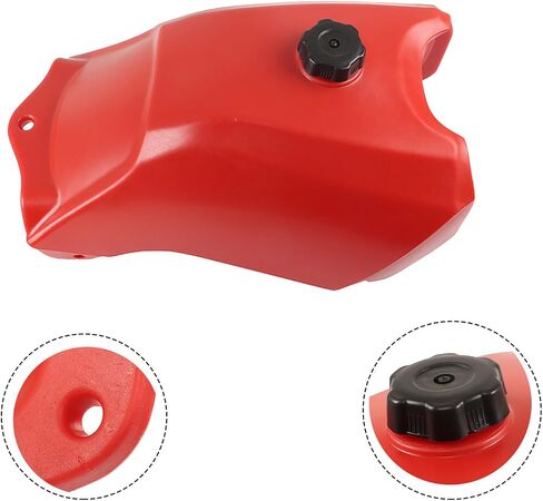 Plastic Fuel Tank with Gas Cap Fuel Gas Tank Replacement for Honda TRX300 Fourtrax 300 1988-1992 Red in Saudi Arabia