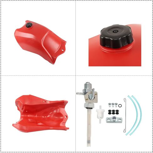 Plastic Fuel Tank with Gas Cap Fuel Gas Tank Replacement for Honda TRX300 Fourtrax 300 1988-1992 Red in Saudi Arabia