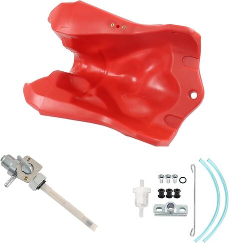 Plastic Fuel Tank with Gas Cap Fuel Gas Tank Replacement for Honda TRX300 Fourtrax 300 1988-1992 Red in Saudi Arabia