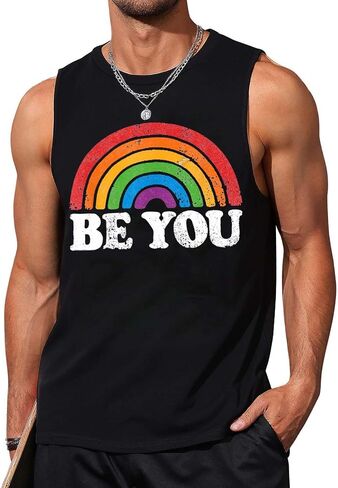 Mens Workout Tank Top Gym Muscle Fitness Running Hawaiian Beach Sleeveless Shirts in Saudi Arabia
