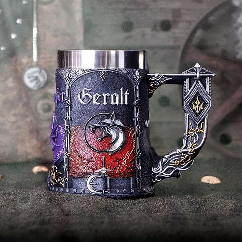 Nemesis الآن مرخص رسميًا من The Witcher Trinity Tankard، أسود، 15.5 سم in Saudi Arabia