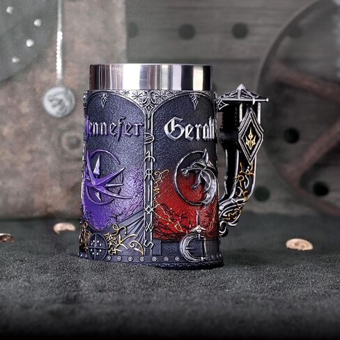 Nemesis الآن مرخص رسميًا من The Witcher Trinity Tankard، أسود، 15.5 سم in Saudi Arabia