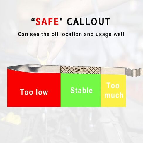 مقياس زيت السيارة 04593604AA، بديل 921-188 4.0 لتر، مؤشر سائل مقياس مستوى زيت محرك السيارات من الفولاذ المقاوم للصدأ، مقياس محرك عصا زيت السيارة، عالمي لسيارات الدفع الرباعي والشاحنات والمركبات الترفيهية in Kuwait