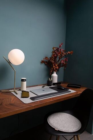 Graf Lantz Mosen Large Merino Wool Felt Desk Pad, Luxury Non-Slip Desk Mat, Blotter for Office and Home, 31W x 19H, Charcoal in Kuwait