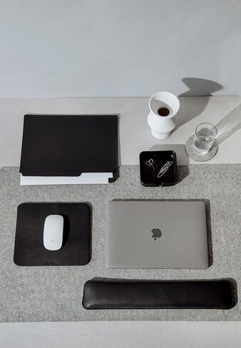 Graf Lantz Mosen Large Merino Wool Felt Desk Pad, Luxury Non-Slip Desk Mat, Blotter for Office and Home, 31W x 19H, Charcoal in Kuwait