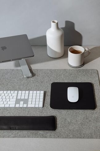 Graf Lantz Mosen Large Merino Wool Felt Desk Pad, Luxury Non-Slip Desk Mat, Blotter for Office and Home, 31W x 19H, Charcoal in Kuwait