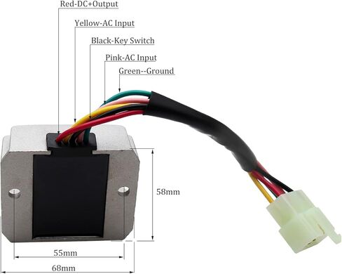 مقوم/منظم الجهد الكهربائي 12 فولت (5 أسلاك ذكر التوصيل) 50cc 125cc 150cc 200c 250cc ATV عربات التي تجرها الدواب سكوتر Taotao Jonway Tank in Kuwait
