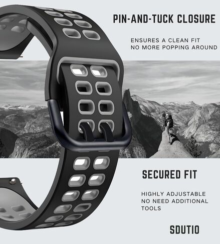 20mm 22mm Quick Release Rubber watch band-Stretchy Soft Breathable Silicone Sport Band for Men Women in Saudi Arabia