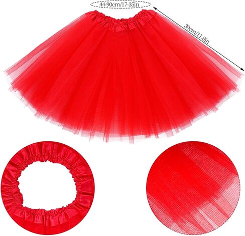 Layered Tulle Tutu Skirt for Girls with Hairbow Ballet Dressing Up Princess Ballet Tutu Skirt Red Tutu Girls in Kuwait