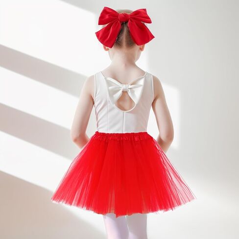 Layered Tulle Tutu Skirt for Girls with Hairbow Ballet Dressing Up Princess Ballet Tutu Skirt Red Tutu Girls in Kuwait