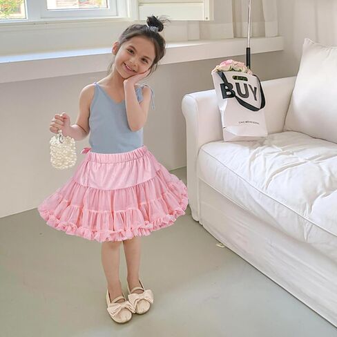 Girls Tutu Dress Layered Tulle Ruffle Skirt Princess Tutu Dance Outfit Party Birthday in Saudi Arabia