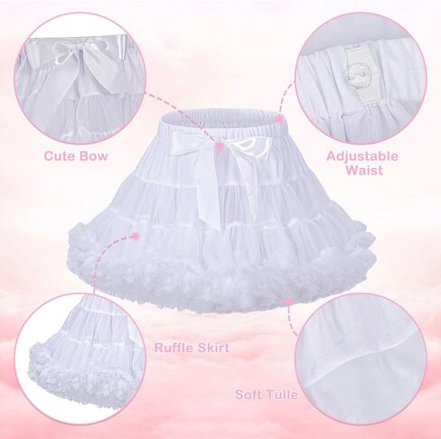 Girls Tutu Dress Layered Tulle Ruffle Skirt Princess Tutu Dance Outfit Party Birthday in Saudi Arabia