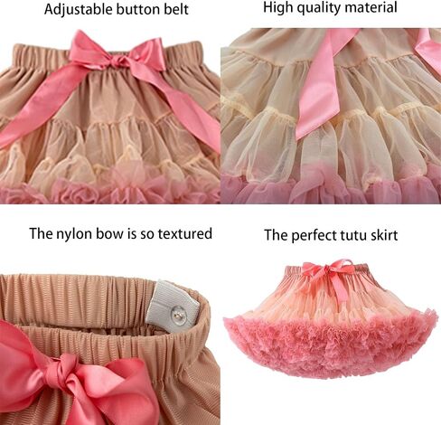 Baby Girls Tutu Skirt,Girls Soft Fluffy Tutu Skirt Ballet Birthday Party Pettiskirt,Baby Girl's Petticoat Skirts 9M-8T in Saudi Arabia