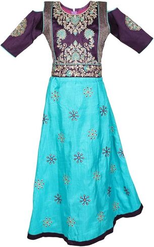 Readymade Ethinic Girls Skirt Top with Embroidery Work in Kuwait