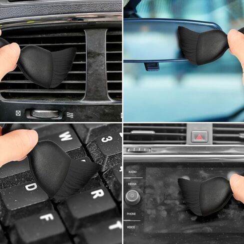 Sibba Auto Interior Dust Brush, Car Detailing Brush, Non-Scratch Cleaning Brush, Universal Car Interior Crevice Brush for Air Vent, Dashboard & Engine Compartment, Leather, Wet and Dry in Saudi Arabia