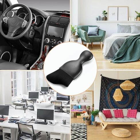 Sibba Auto Interior Dust Brush, Car Detailing Brush, Non-Scratch Cleaning Brush, Universal Car Interior Crevice Brush for Air Vent, Dashboard & Engine Compartment, Leather, Wet and Dry in Saudi Arabia