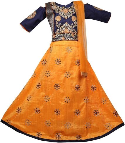Readymade Ethinic Girls Skirt Top with Embroidery Work in Saudi Arabia
