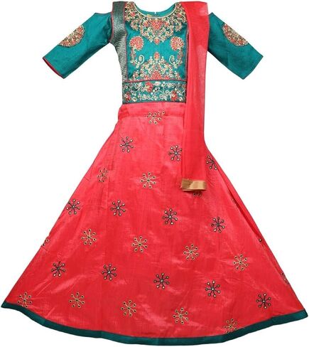 Readymade Ethinic Girls Skirt Top with Embroidery Work in Saudi Arabia